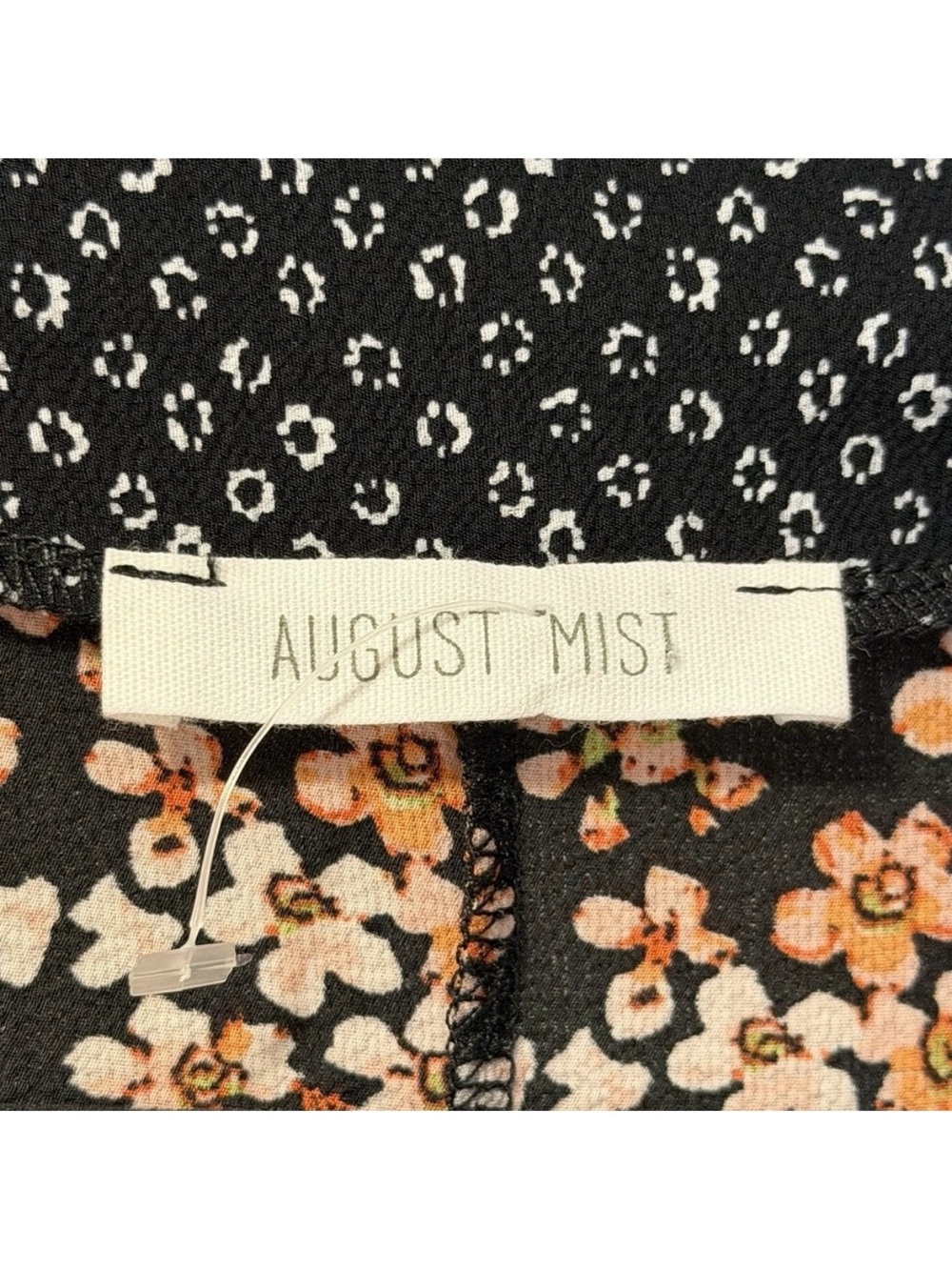 August Mist Women Floral Kimono Cardigan Black Peach Green OS - Picture 3 of 9